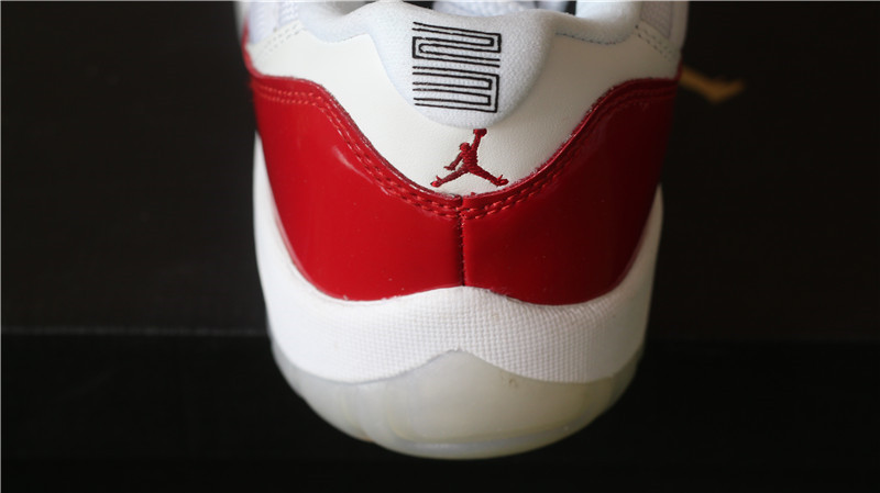 Authentic Air Jordan 11 Low White Varsity Red Cherry